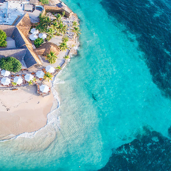 Castaway Island Fiji Beach and Ocean Aerial