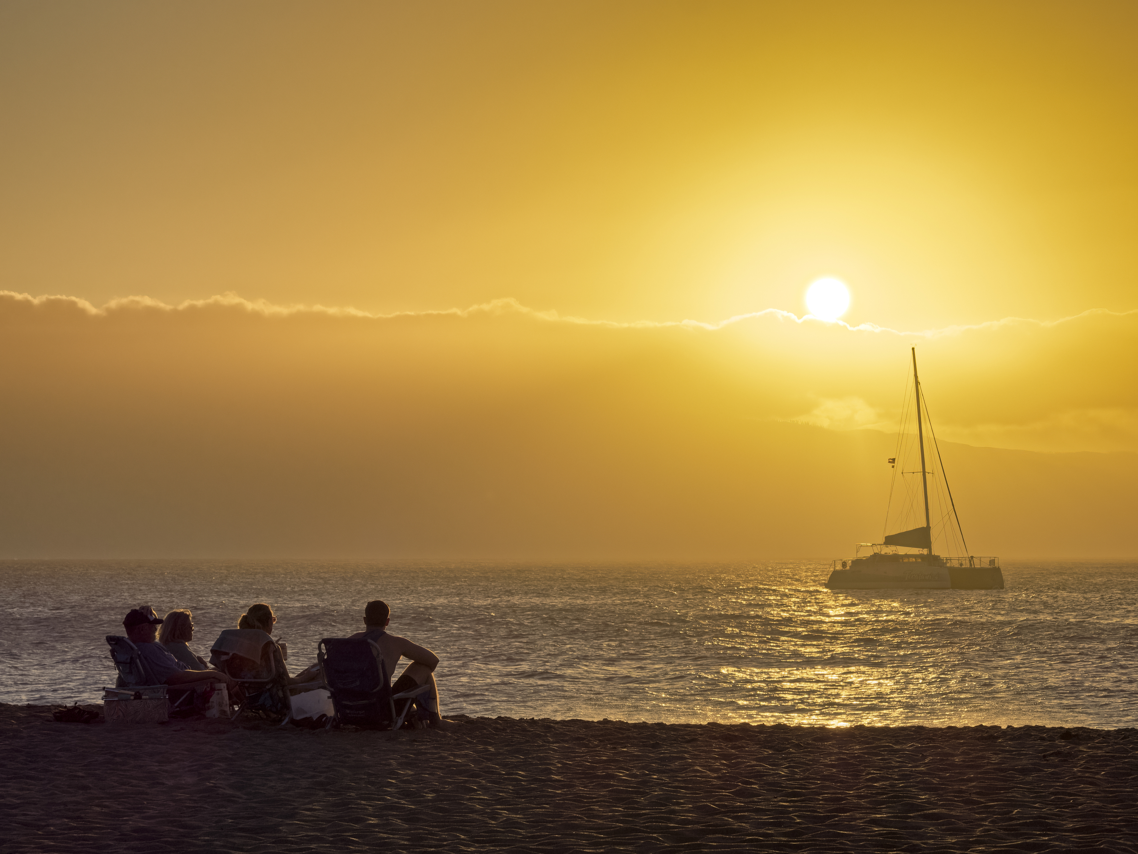 カアナパリビーチの夕日